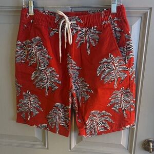 Forever 21 Red Tropical Print Board Shorts